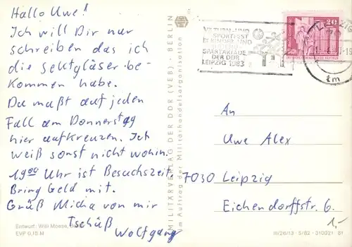 Künstler Ak Moese, Willi, Urlaub, Koffer, DDR Soldaten, Humor, NVA