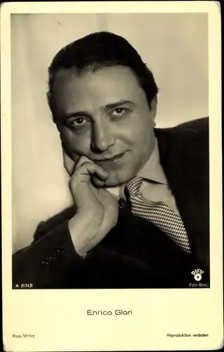 Ak Schauspieler Enrico Glori, Portrait