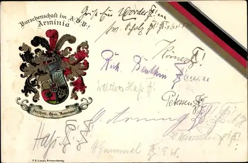 Studentika Ak Burschenschaft im ADB Arminia, Freiheit, Ehre, Vaterland