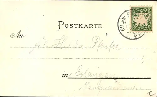 Studentika Litho Wappen eines Studentenvereins, Onoldia sei's Panier