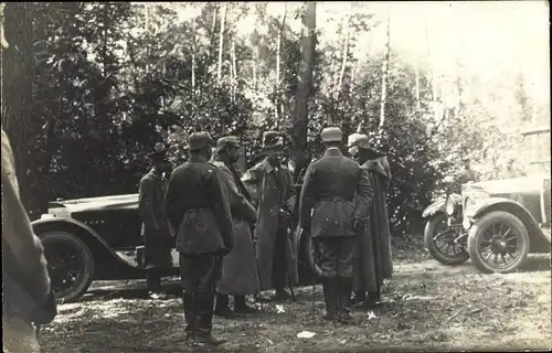 Foto Ak Mulhouse Mülhausen Elsass Haut Rhin, Kronprinz Wilhelm von Preußen, Soldaten, Auto, I WK