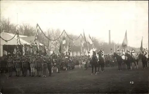 Foto Ak Mulhouse Mülhausen Elsass Haut Rhin, Französische Soldaten, Kolonialkrieger