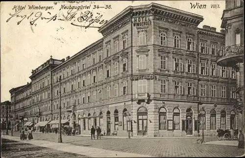 Ak Wien 7. Neubau Österreich, Hotel Wimberger, Neubaugürtel 34 - 38