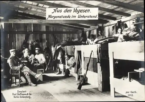 Ak Vogesen, Morgenstunde im Unterstand, I WK