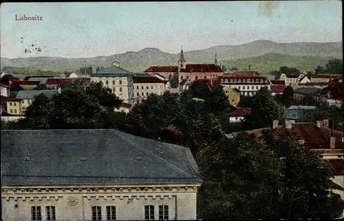 Ak Lovosice Lobositz an der Elbe Region Aussig, Stadtansicht, Häuser