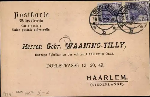 Ak Haarlem Nordholland Niederlande, Gebrüder Waaning-Till, Fabrikanten, Haarlemer Öl