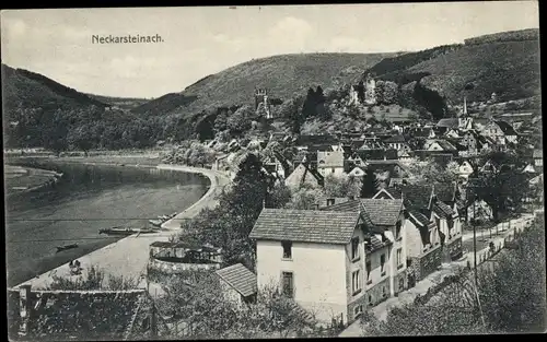 Ak Neckarsteinach in Hessen, Totalansicht