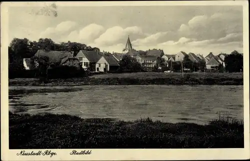 Ak Neustadt am Rübenberge, Stadtansicht, Fluss