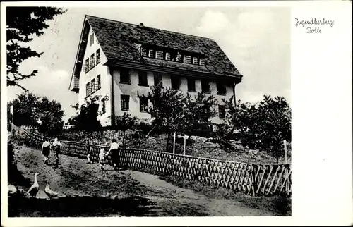 Ak Polle an der Weser Niedersachsen, Jugendherberge, Außenansicht