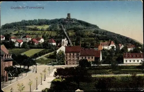 Ak Durlach Karlsruhe in Baden, Turmberg