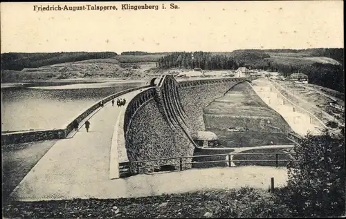 Ak Klingenberg im Erzgebirge Sachsen, Friedrich August Talsperre