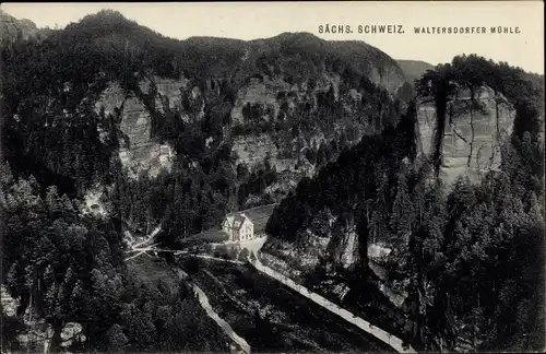 Ak Waltersdorf Bad Schandau Sächsische Schweiz, Waltersdorfer Mühle