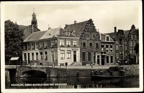 Ak Haarlem Nordholland Niederlande, oude Gevels aan het Spaarne