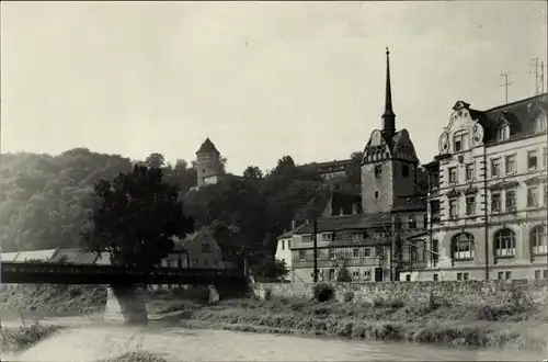 Foto Gera in Thüringen, Flusspartie, Brücke