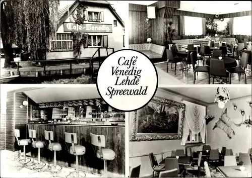 Ak Lehde Lübbenau im Spreewald, Café Venedig