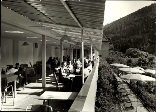 Ak Leutenberg in Thüringen, Erholungsheim Sormitzblick, Terrassen-Café