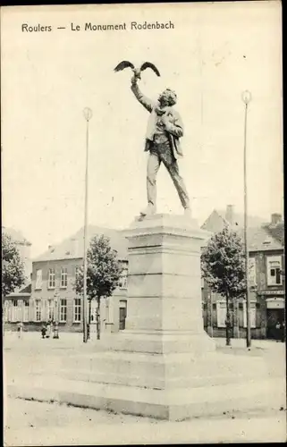 Ak Roeselare Roeselaere Rousselare Roeselare Westflandern, Standbeeld Rodenbach
