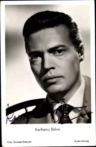 Ak Schauspieler Karlheinz Böhm, Portrait, Autogramm