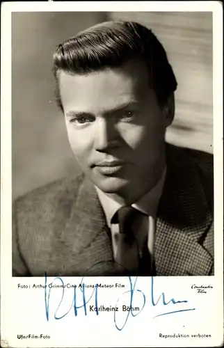 Ak Schauspieler Karlheinz Böhm, Portrait, Autogramm