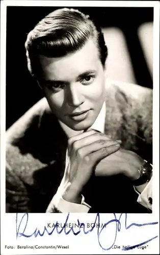 Ak Schauspieler Karlheinz Böhm, Portrait, Autogramm