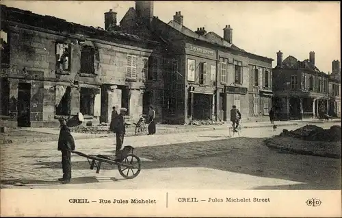 Ak Creil-Oise, Rue Jules Michelet