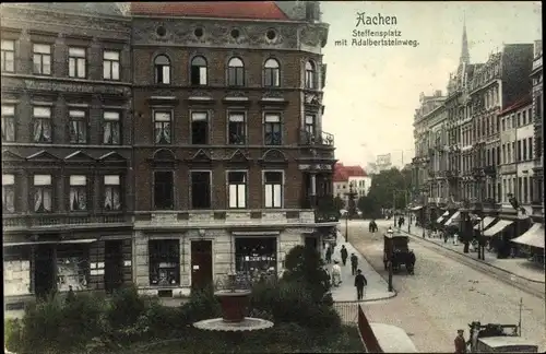 Ak Aachen, Steffensplatz, Adalbertsteinweg