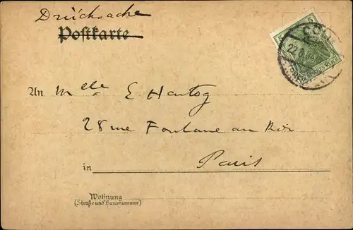 Mondschein Litho Köln am Rhein, Dom