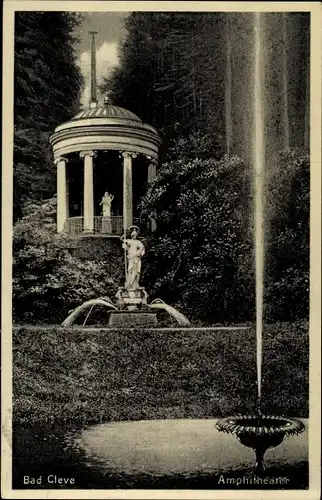 Ak Bad Cleve Kleve am Niederrhein, Amphitheater, Springbrunnen