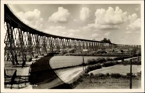 Ak Rendsburg in Schleswig Holstein, Hochbrücke