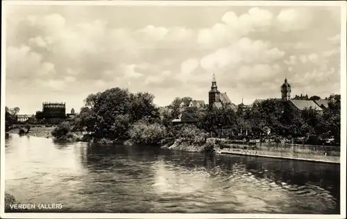 Ak Verden an der Aller, Teilansicht