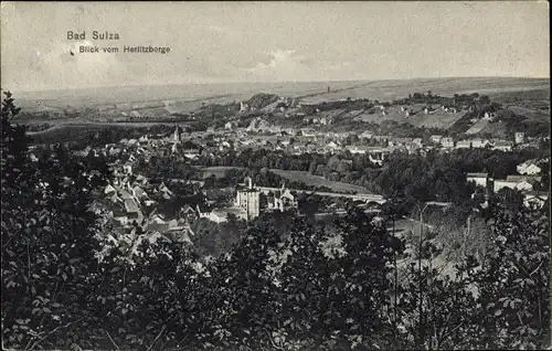 Ak Bad Sulza im Weimarer Land Thüringen, Panorama vom Herlitzberg aus