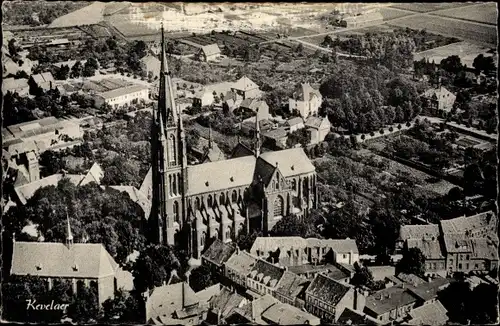 Ak Kevelaer am Niederrhein, Fliegeraufnahme, Marien-Basilika