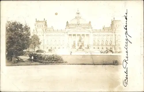 Ak Berlin Tiergarten, Reichstagsgebäude