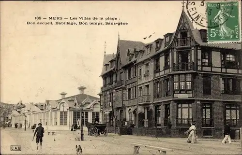 Ak Mers les Bains Somme, Die Strandvillen