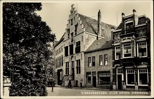 Ak Zierikzee Zeeland, 's Gravensteen, oude Haven