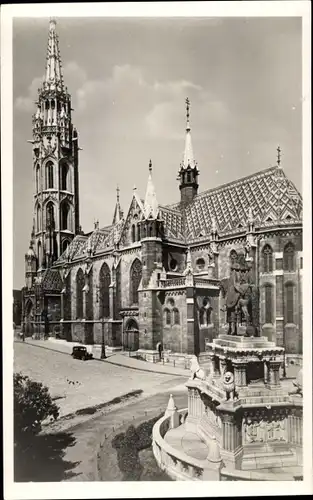 Ak Budapest Ungarn, Krönungskirche in Ofnerburg