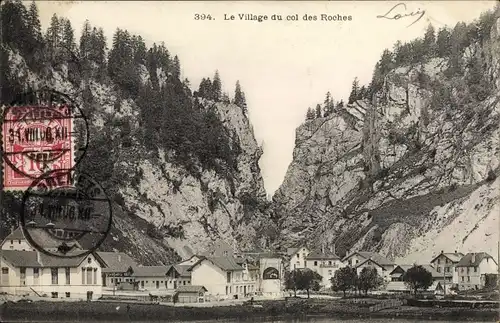 Ak Kanton Neuenburg Neuenburg, Le Col des Roches, Dorf