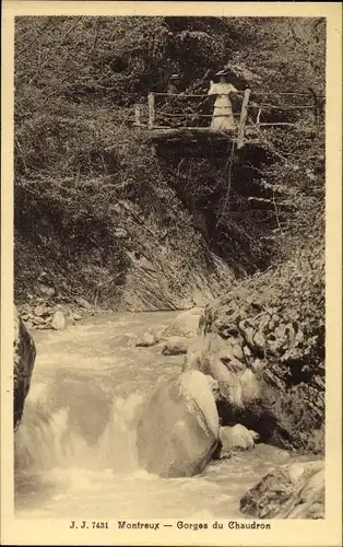 Postkarte Montreux Kanton Waadt Schweiz, Gorges du Chaudron