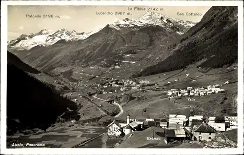 Ak Airolo Kanton Tessin Schweiz, Panorama