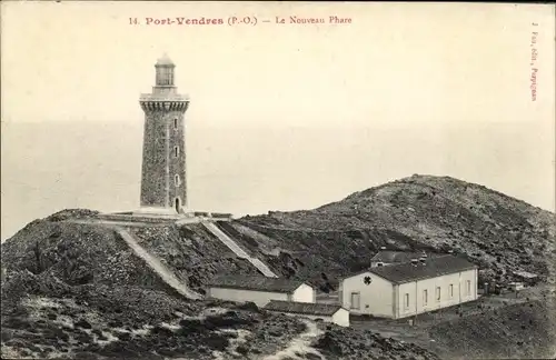 Ak Port Vendres Pyrénées Orientales, Le Nouveau Phare