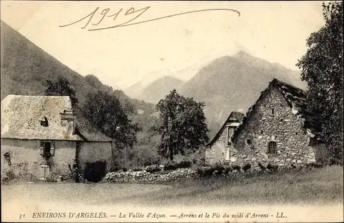 Ak Argelès Gazost Hautes Pyrénées, La Vallee d'Azun, Arrens et le Pic du midi d'Arrens