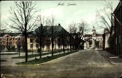 Ak Amal Schweden, Platz, Amtsgebäude, Rathaus