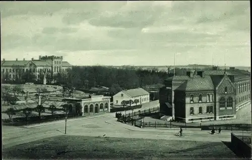 Ak Lund Schweden, Döfstumskolan och Landsarkivet