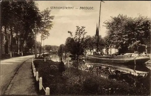 Ak Abcoude Utrecht Niederlande, Stationstraat