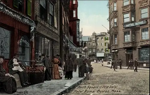 Ak Boston Massachusetts USA, North Square, Hotel Rom