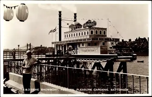 Ak Battersea London England, Showboat, Festival Pleasure Gardens