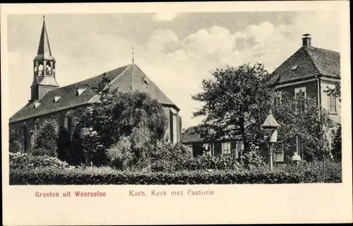 Ak Weerselo Overijssel, Kath. Kerk, Pastorie