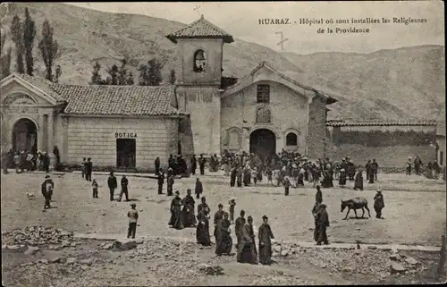 Ak Huaraz Peru, Krankenhaus, in dem die Ordensleute der Vorsehung leben