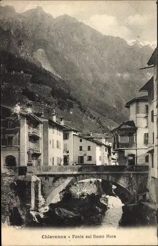 Ak Chiavenna Lombardia, Ponte sul fiume Mera