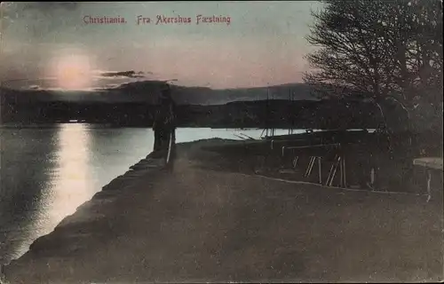 Ak Christiania Oslo Norwegen, Fra Akershus Faestning